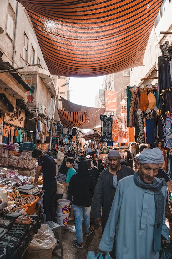 A colour photo of Khan El-Khalili Bazaar